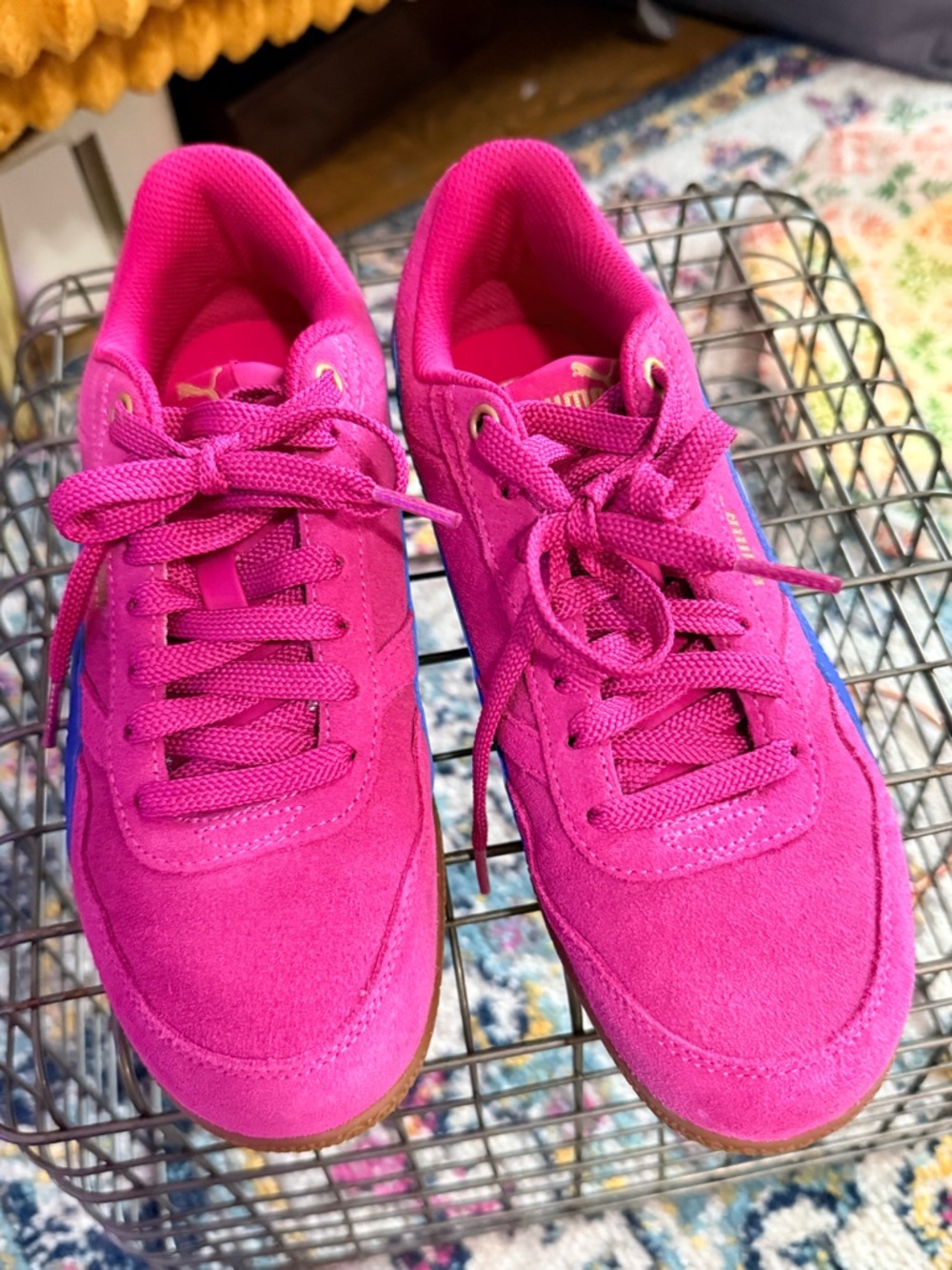 Puma Pink Suede Sneakers